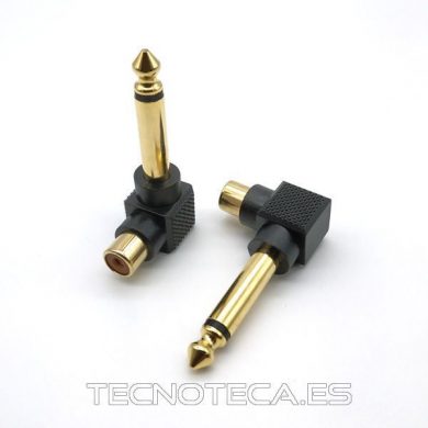 CAA26/90. Adaptador RCA hembra a JACK 6,3 macho mono