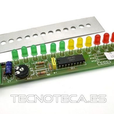 VM-21. CEBEK Vumeter 12 LEDS 3 Colores