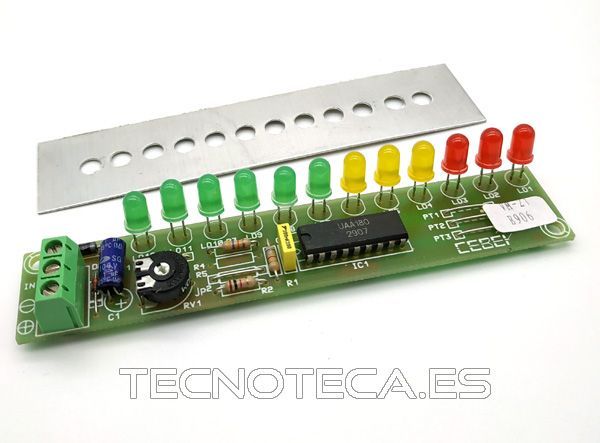 VM-21. CEBEK Vumeter 12 LEDS 3 Colores