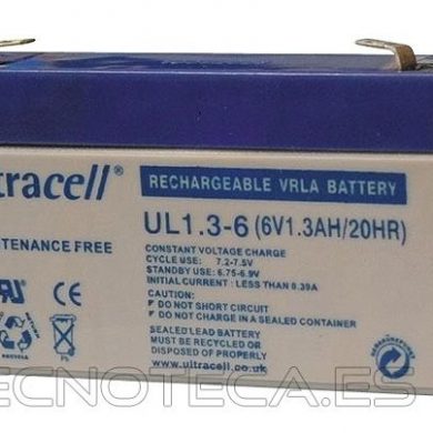 UL1.3-6. Bateria recargable de plomo 6V 1,3Ah