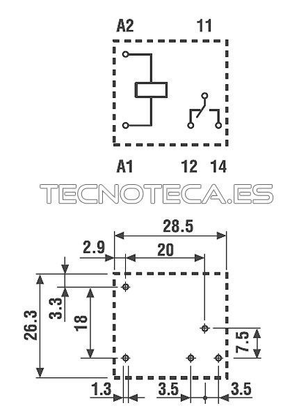 Rele 24VDC 1 circuito 40.11.9.024.0000. - Imagen 2
