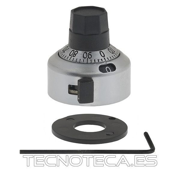 Mando multivuelta 22 mm de diámetro 15 vueltas