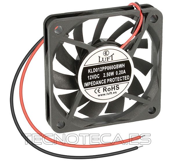 VEN008. Ventilador 60x60x10 12VDC