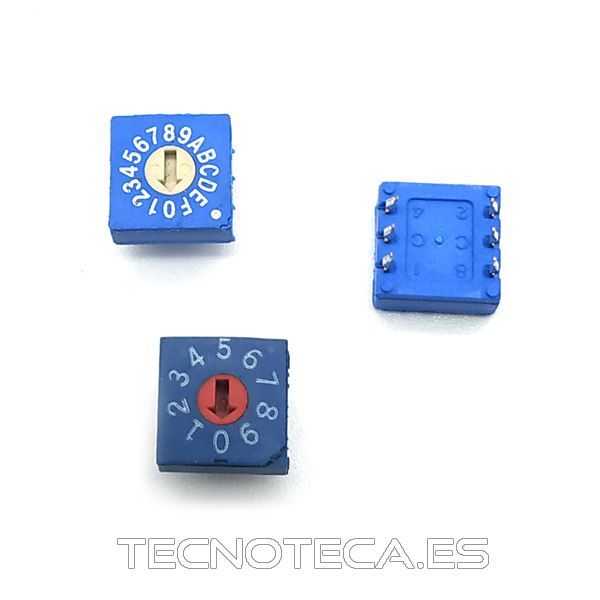 HEX. Conmutador hexadecimal de circuito impreso