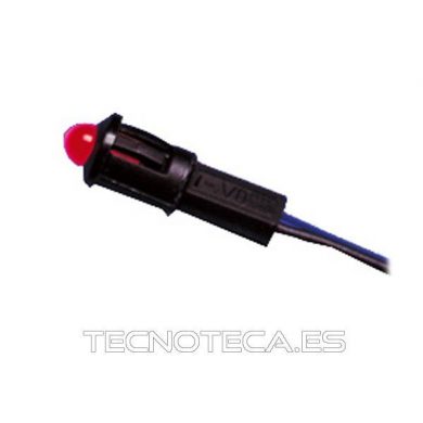 PILOTO LED C/CABLE 12V CC ROJO (ILC5012R)
