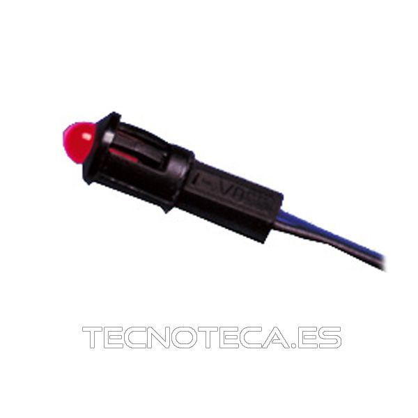 PILOTO LED C/CABLE 12V CC ROJO (ILC5012R)