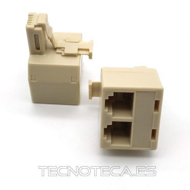 39.015/6/6. Adaptador 1 macho a 2 hembras 6P6C