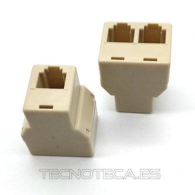 39.010/6/6. Adaptador 1 hembra a 2 hembras 6P6C