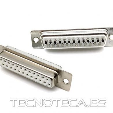 08.110/25. Conector SUB D hembra 25pines para soldar