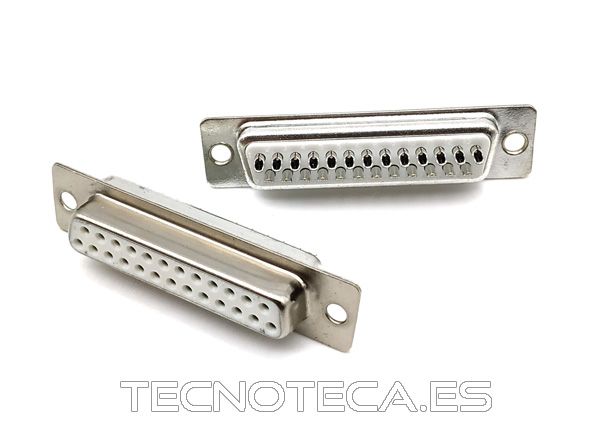 08.110/25. Conector SUB D hembra 25pines para soldar