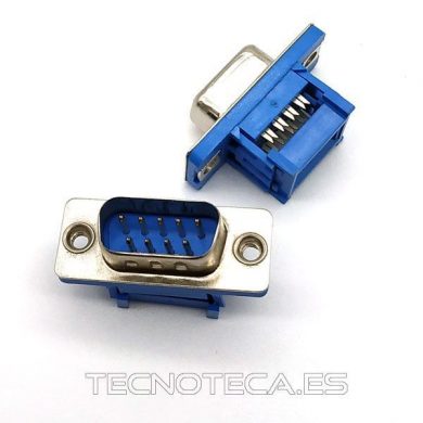 08.400/9. Conector SUB D macho de 9 pines cable plano