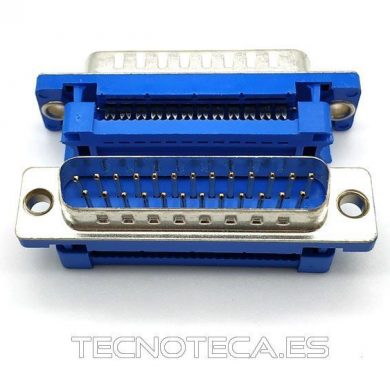 08.400/25. Conector SUB D macho de 25 pines cable plano