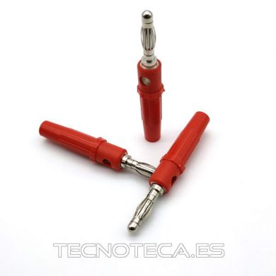 BN60R. Banana macho roja de 4 mm 20 Amp.