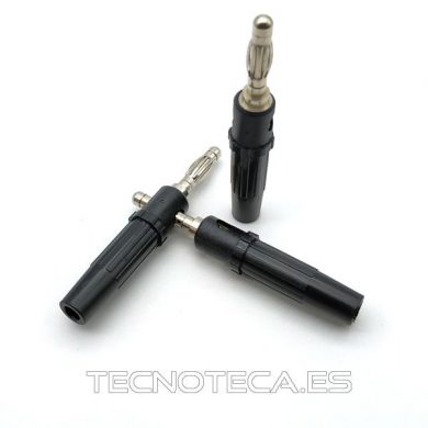 BN60N. Banana macho negra de 4 mm 20 Amp.