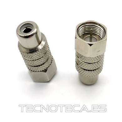 SCHO006. Adaptador F macho a conector RCA hembra
