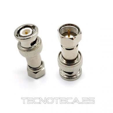 SCHCO007. Adaptador conector F macho a BNC macho