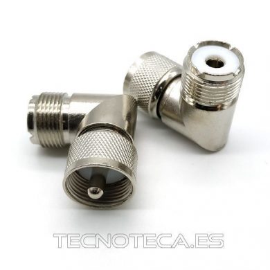 19.980. Adaptador PL macho a PL hembra en codo