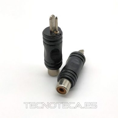 Adaptador RCA hembra a punto y raya macho