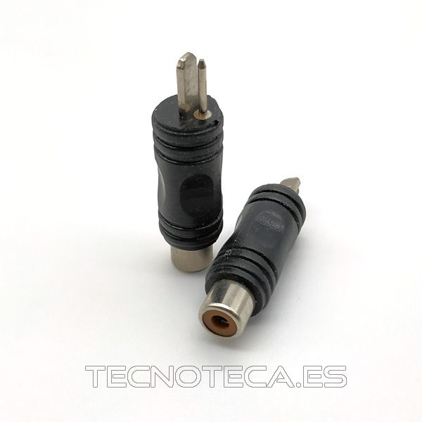Adaptador RCA hembra a punto y raya macho