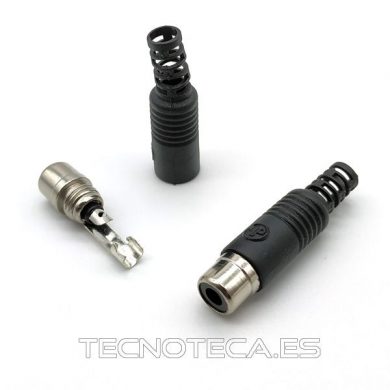 10.589/DH/N. Conector RCA hembra aereo en negro
