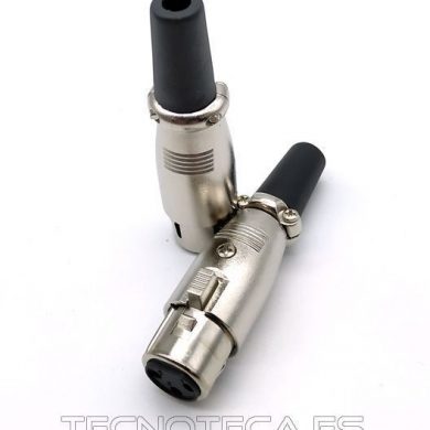 10.235/3/F. Conector microfono XLR hembra 3 pines aereo