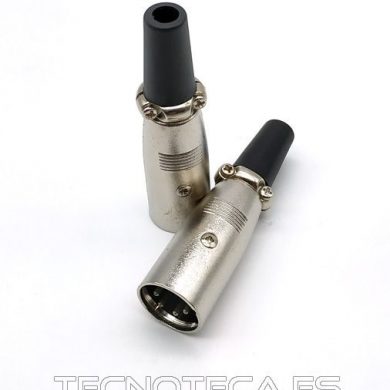 10.236/4/M .Conector microfono XLR macho 4 pines aereo