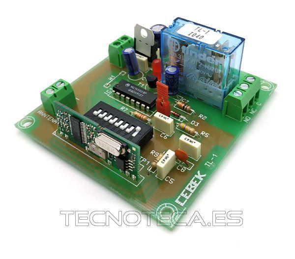 TL-1. CEBEK Receptor RF de telemando 1 canal 12VDC