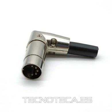 SCHCO039. Conector DIN 5 macho 180º acodado metalico