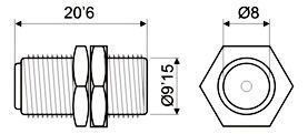 19.535. Adaptador conector F hembra a F hembra - Imagen 2