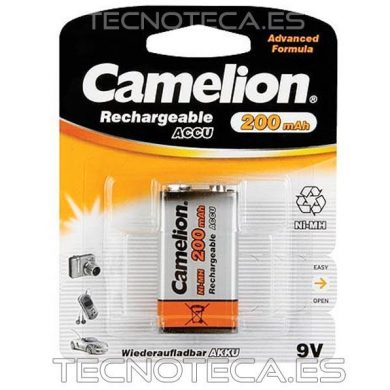 Pila recargable Ni-MH 9V 200mAh. V7/8HC