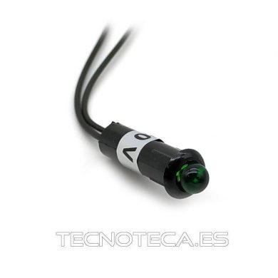 PILOTO LED C/CABLE 220V CA VERDE (12.727/5/V)