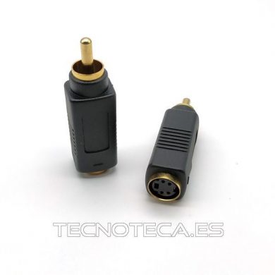 SCHCO032. Adaptador MINI DIN 4H a RCA M S-VHS