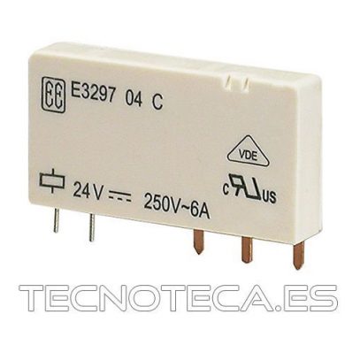 34.51.7.024.0010. Relé 24VDC 1 circuito AC 6A