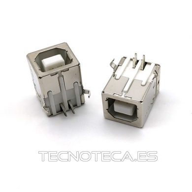 CC089. Conector USB B hembra C.I. codo 90º