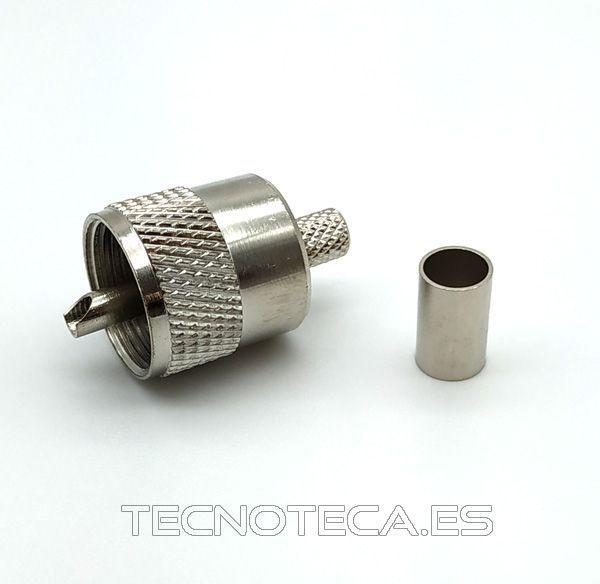 19.900/59. Conector PL macho crimpar RG-59
