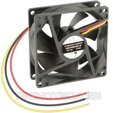 VEN031. Ventilador 80x80x25 12VDC, 3 cables