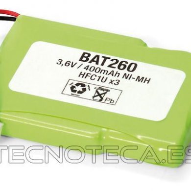 BAT260. Pack baterias Telefono 3,6V/400mAh Ni-MH