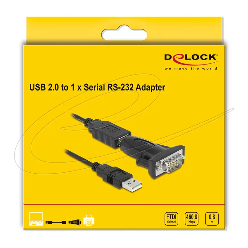 61425. Adaptador USB 2.0- Serie DB9 con cable 0.8m - Imagen 2