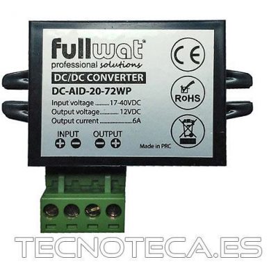 DC-AID-20-72WP. Convertidor DC/DC 24 12V 6A