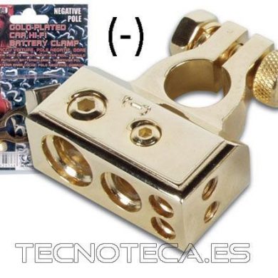 CHA005-NEG. Borne bateria dorado polo negativo