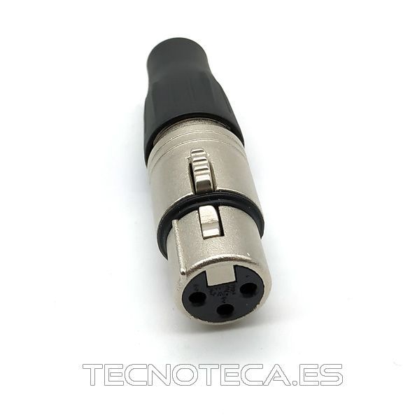 NC3FXY. Conector microfono XLR hembra 3 pines aereo