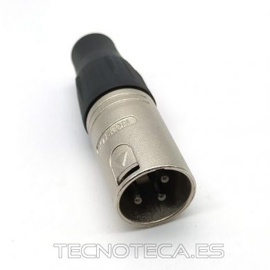 NC3MEZY-NI. Conector microfono XLR macho 3 pines aereo
