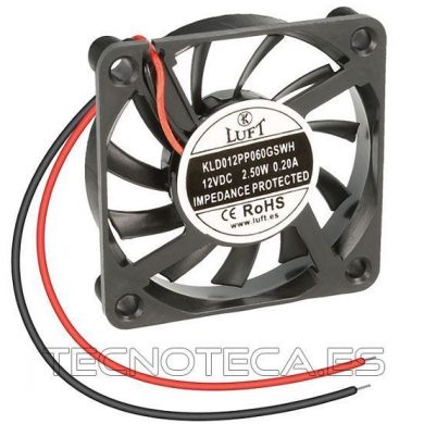 VEN007. Ventilador 60x60x10 12VDC