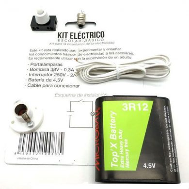 Kit electrico escolar con lampara interruptor. 80.600