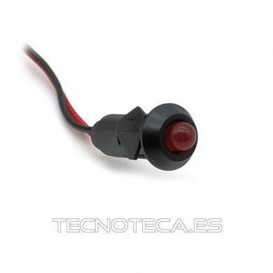 LED ROJO 12VDC INTERMITENTE ALARMA (821BN)