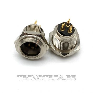 CO5873. Conector microfono mini XLR macho panel 3 pines