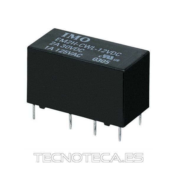 Rele 5VDC DPDT 2A miniatura. EM2S-CWL-5