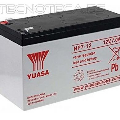 NP7-12. Bateria recargable plomo 12V 7Ah YUASA