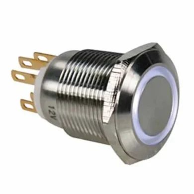 R1900W. Pulsador interruptor acero inoxidable 19mm