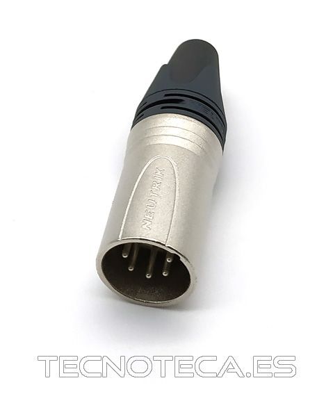 NC5MX. Conector microfono XLR macho aereo 5p NEUTRIK